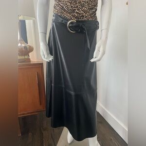 Bailey 44 Black  Leather Skirt